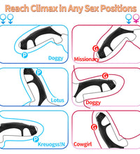 Vibrating Triple Cock Ring Couples Vibrator with Remote Control