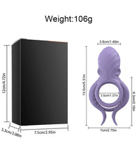 Venusfun App Controlled Vibrating Cock Ring 10 Modes Silicone Ring for Shared Orgasms