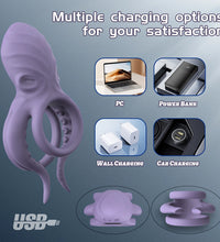 Venusfun App Controlled Vibrating Cock Ring 10 Modes Silicone Ring for Shared Orgasms