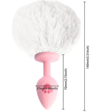 Venusfun Cat Paw Tail Silicone Anal Plug Soft Fluffy Tail Toy for BDSM and Role Play
