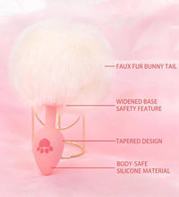 Venusfun Cat Paw Tail Silicone Anal Plug Soft Fluffy Tail Toy for BDSM and Role Play