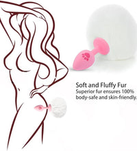 Venusfun Cat Paw Tail Silicone Anal Plug Soft Fluffy Tail Toy for BDSM and Role Play