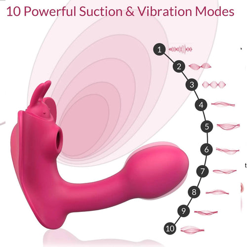Venusfun Clitoral Sucking Butterfly Vibrator G Spot Massager 10 Modes Adult Sex Toy for Women
