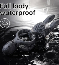 Venusfun Double Ring Rabbit Silicone Vibrating Testicle Stimulator Penis Ring