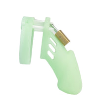 Venusfun Glow Silicone Chastity Cage with Penis Rings and Adjustable Lock