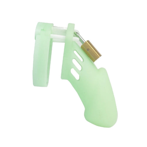 Venusfun Glow Silicone Chastity Cage with Penis Rings and Adjustable Lock