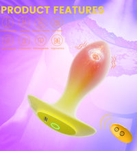 Venusfun Koi Silicone Vibrating Clitoral Butt Plug with Remote Control