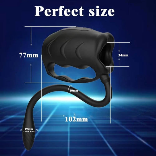 Venusfun Dual Stimulation Penis Masturbator with Prostate Massager for Men