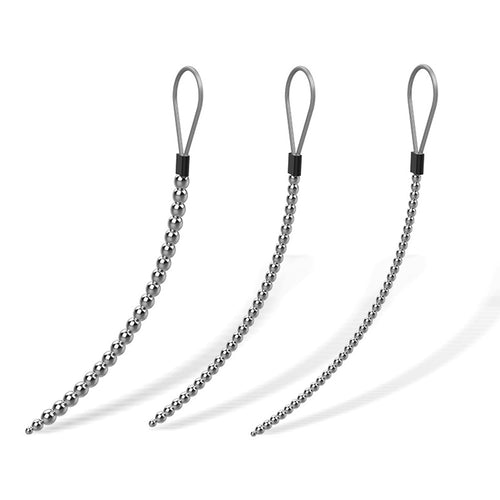 Venusfun Metal Urethral Sound Beaded Stimulator Stainless Steel Flexible Male Urethral Plug for BDSM