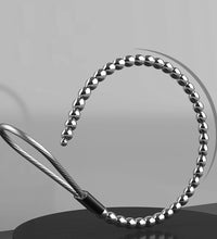 Venusfun Metal Urethral Sound Beaded Stimulator Stainless Steel Flexible Male Urethral Plug for BDSM