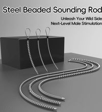 Venusfun Metal Urethral Sound Beaded Stimulator Stainless Steel Flexible Male Urethral Plug for BDSM
