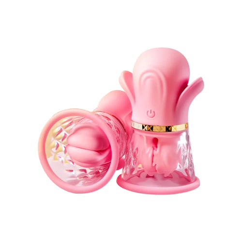 Venusfun PinchTech Nipple Clamp Breast Massager with Suction and Vibration for Intense Pleasure