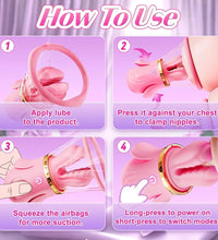 Venusfun PinchTech Nipple Clamp Breast Massager with Suction and Vibration for Intense Pleasure