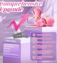 Venusfun PinchTech Nipple Clamp Breast Massager with Suction and Vibration for Intense Pleasure