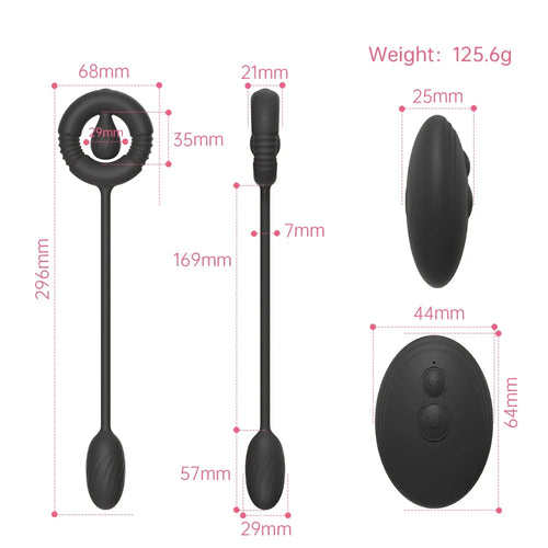 Venusfun ProRide Wireless Prostate Massager with Remote Control Vibrating Cock Ring