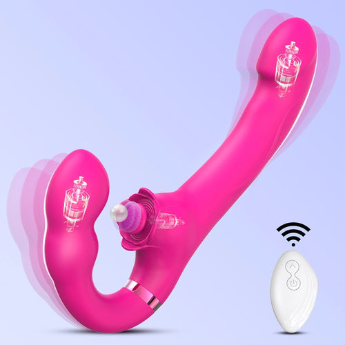 Venusfun Remote Control Clitoral & G Spot Vibrator Wand with Dual Motors and Silent Stimulation
