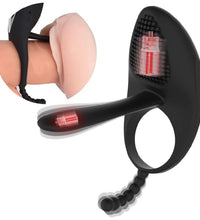 Venusfun Vibrating Penis Ring with Tongue-Shaped Clitoral Stimulator and Anal Beads for Couples