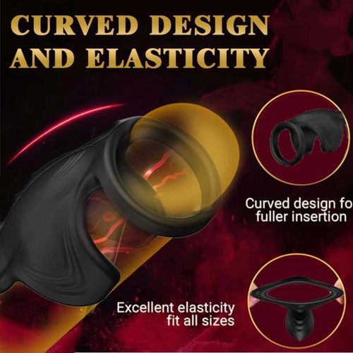 Venusfun App-Controlled Triple Silicone Penis Ring with Strong Vibration