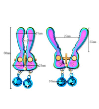 Venusfun Cute Rabbit Roller Nipple Clamps Adjustable Pain Control SM Toy