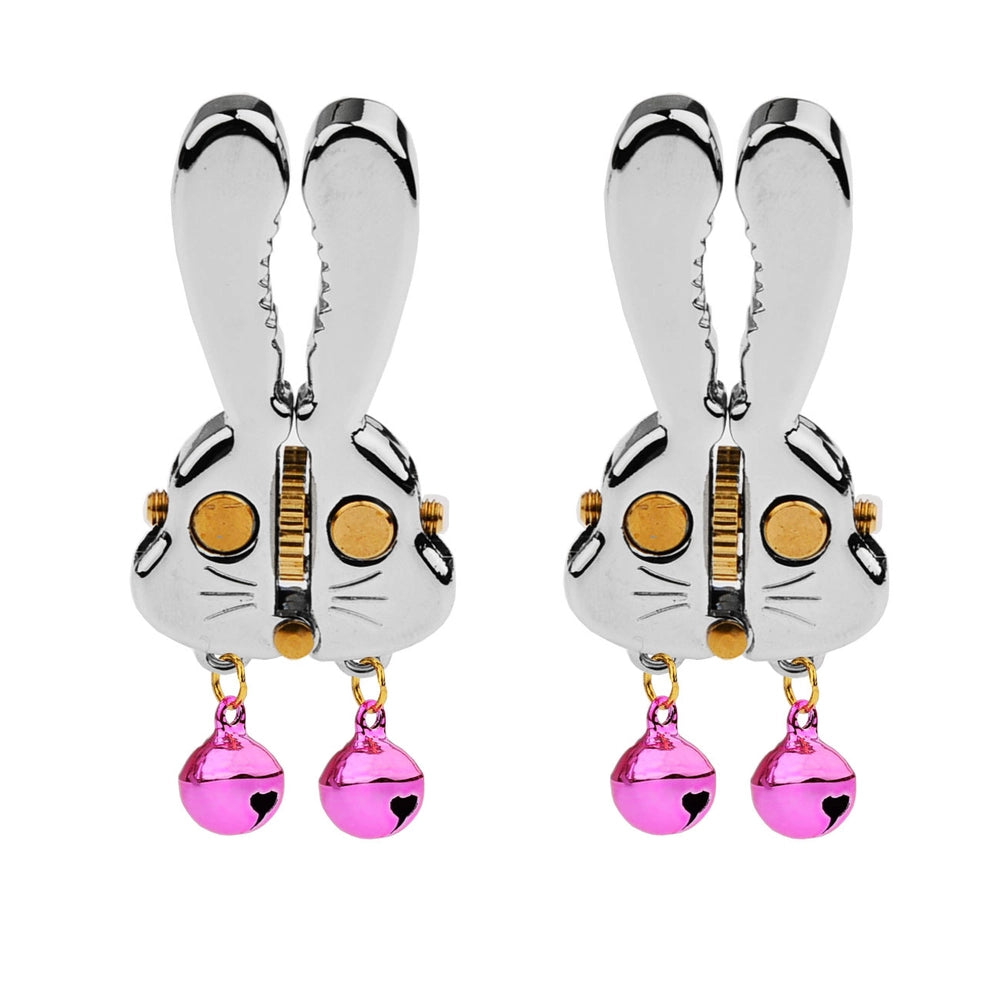 Venusfun Cute Rabbit Roller Nipple Clamps Adjustable Pain Control SM Toy