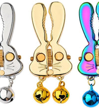 Venusfun Cute Rabbit Roller Nipple Clamps Adjustable Pain Control SM Toy