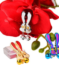 Venusfun Cute Rabbit Roller Nipple Clamps Adjustable Pain Control SM Toy