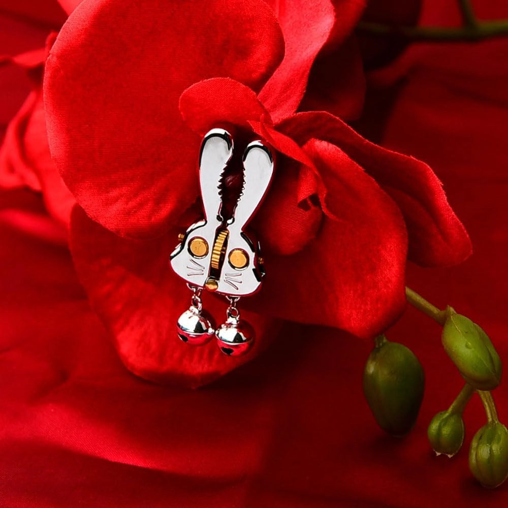 Venusfun Cute Rabbit Roller Nipple Clamps Adjustable Pain Control SM Toy