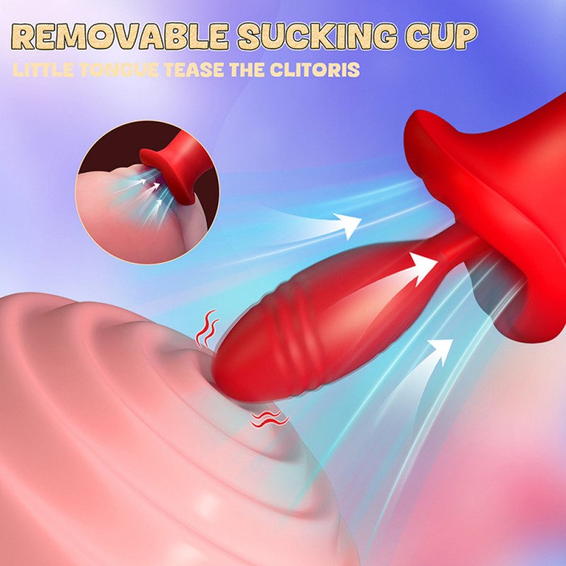 Venusfun Egg Clitoral G-spot Silicone Rechargeable Vibrator with Suction Cup