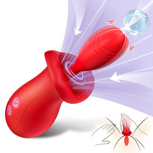 Venusfun Egg Clitoral G-spot Silicone Rechargeable Vibrator with Suction Cup