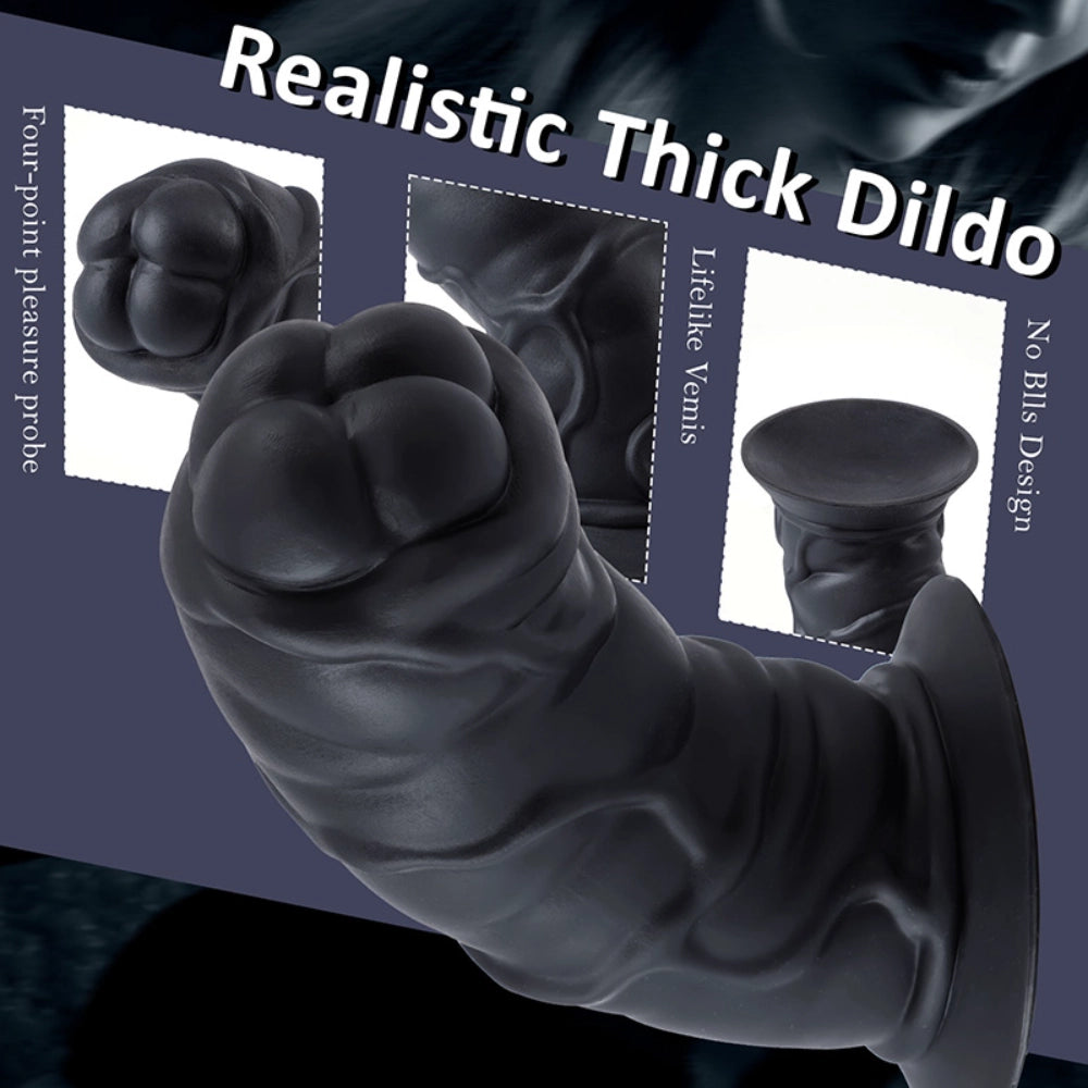 Venusfun Realistic Short Thick Wearable Dildo Harness for Deep Penetration All Genders