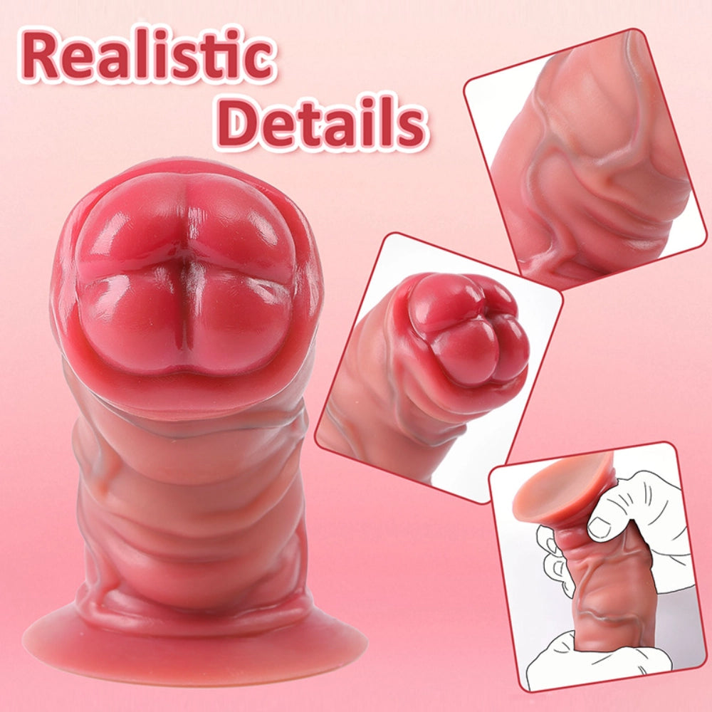 Venusfun Realistic Short Thick Wearable Dildo Harness for Deep Penetration All Genders