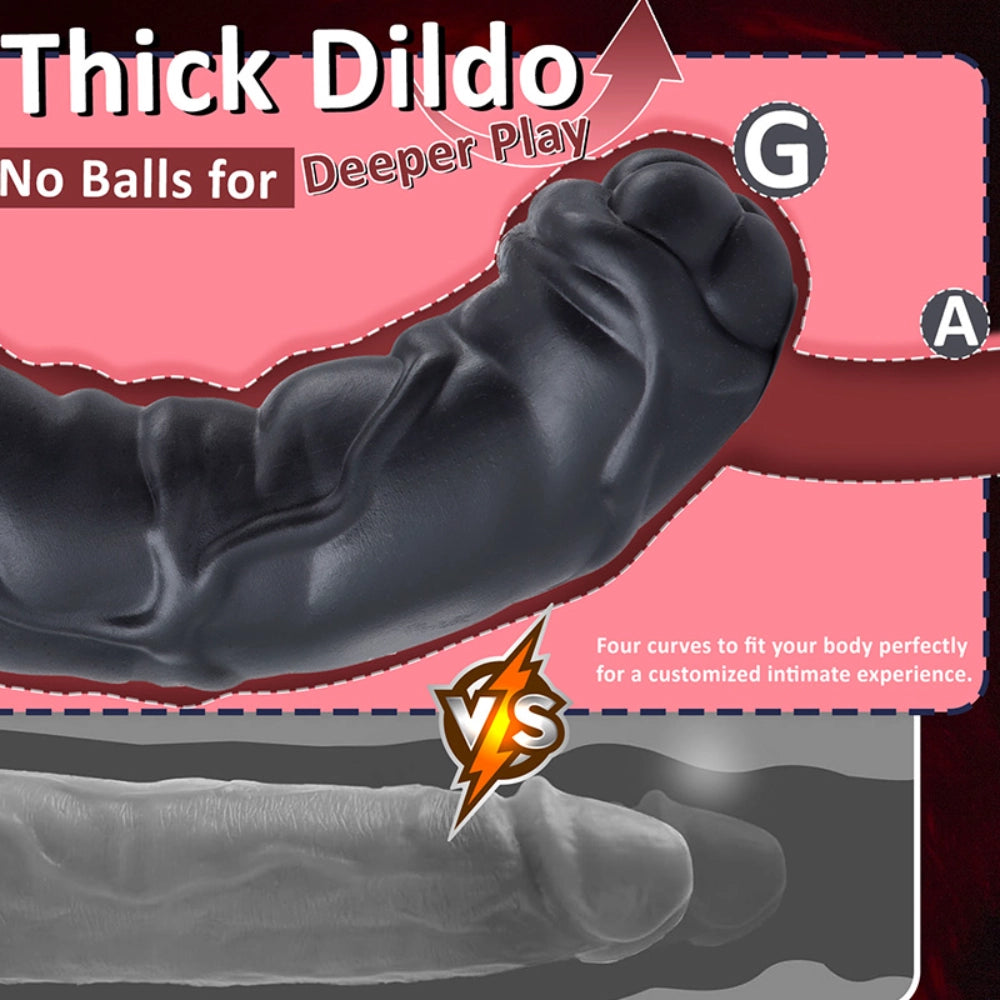 Venusfun Realistic Short Thick Wearable Dildo Harness for Deep Penetration All Genders