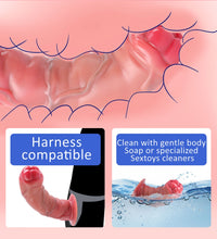 Venusfun Realistic Short Thick Wearable Dildo Harness for Deep Penetration All Genders