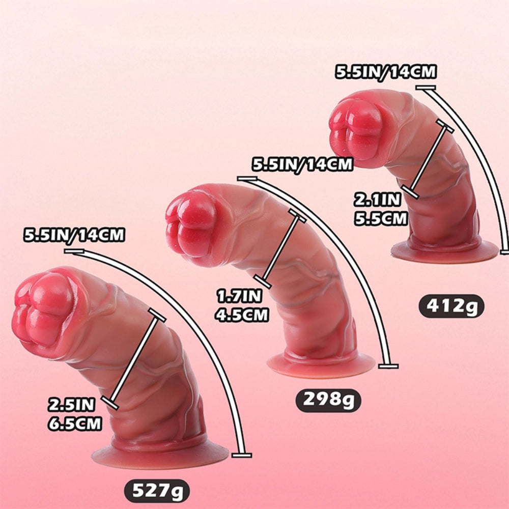 Venusfun Realistic Short Thick Wearable Dildo Harness for Deep Penetration All Genders