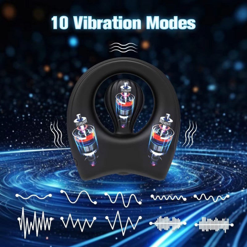 Venusfun Vibrating Penis Rings Triple Motors Cock Ring Remote Control Vibrator