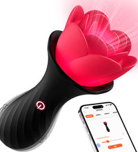 Vibrating Butt Plug Light Up Rose Vibrator with App Control