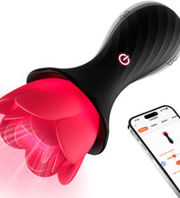 Vibrating Butt Plug Light Up Rose Vibrator with App Control