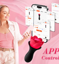 Vibrating Butt Plug Light Up Rose Vibrator with App Control