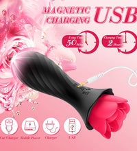 Vibrating Butt Plug Light Up Rose Vibrator with App Control