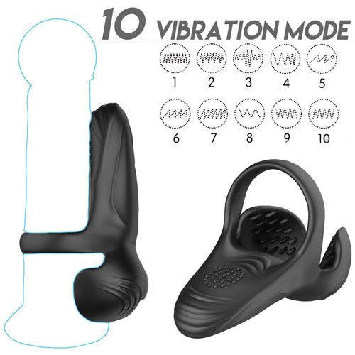 Vibrating Cock Ring Penis Vibrator with Remote