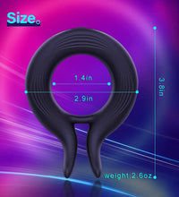 Cock Ring Clitoral Stimulator Couples Vibrator with Double Motors