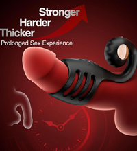 Vibrating Cock Ring Sleeve with Snail-Shaped Vibrator Male Snail Armor Sex Toy