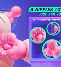 Vibrating Nipple Sucker Toys Tongue Licking Clit Vibrator