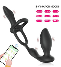 Vibrating Penis Ring & Anal Plug Vibrator with App Control