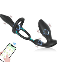 Vibrating Penis Ring & Anal Plug Vibrator with App Control