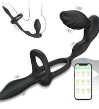 Vibrating Penis Ring & Anal Plug Vibrator with App Control