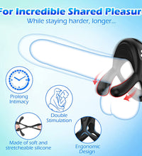 Vibrating Cock Ring Silicone Stretchy Penis Rings with 10 Vibrations