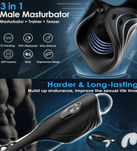Cock Ring Vibrator Penis Trainer Male Sex Toy with APP Control