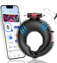 Venusfun Adjustable Cock Ring Vibrator Trainer App Control Soft Silicone 10 Modes for Men