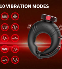 Venusfun Adjustable Cock Ring Vibrator Trainer App Control Soft Silicone 10 Modes for Men